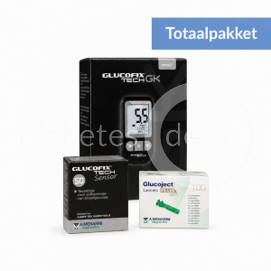 Glucofix Tech GK Totaalpakket met 50 teststrips en 110 lancetten