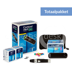Ascensia Contour Next One totaalpakket incl 60 teststrips & 110 microlet lancetten