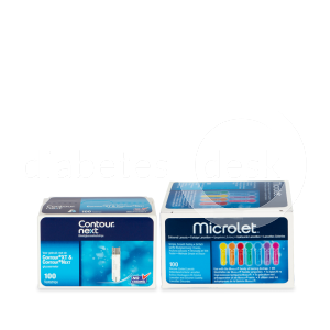 Ascensia Contour Next 100 strips + Microlet 100 lancetten