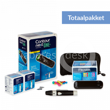 Ascensia Contour Next One totaalpakket incl 60 teststrips & 110 microlet lancetten