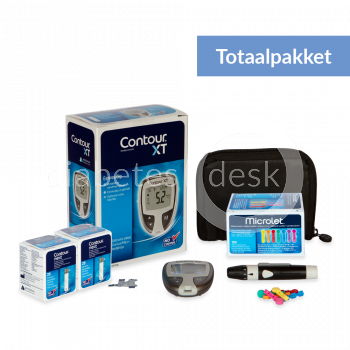 Ascensia Contour XT totaalpakket incl 60 teststrips & 110 microlet lancetten