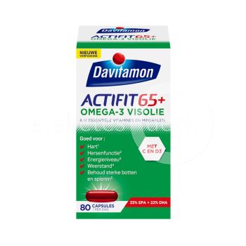 Davitamon Actifit 65+ Omega-3 Visolie Capsules 80 stuks