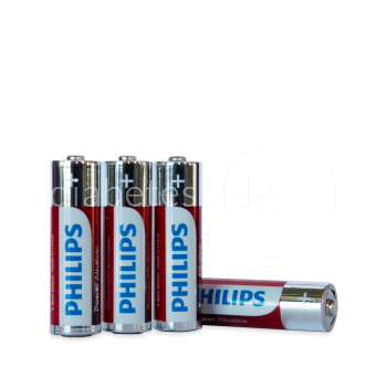 4x Philips Power Alkaline AA batterijen