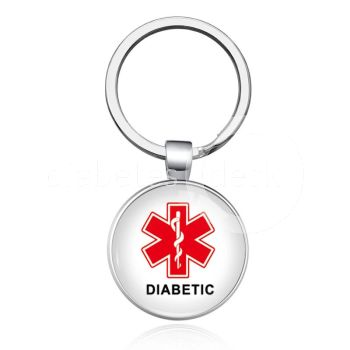 Awareness sleutelhanger met opschrift "Diabetic"