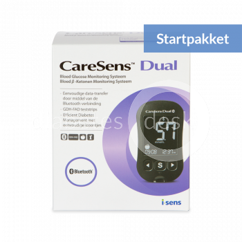 CareSens Dual startpakket incl 10 ketonenstrips & 10 glucosestrips