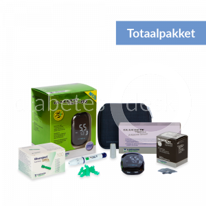 Glucofix Tech totaalpakket inclusief 50 glucosestrips, 10 ketonenstrips & 110 lancetten
