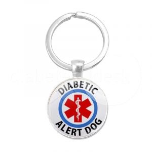Awareness sleutelhanger met opschrift "Diabetic Alert Dog"