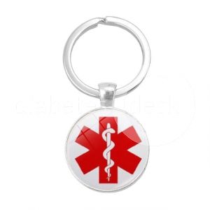 Diabetes awareness sleutelhanger met logo Esculaap