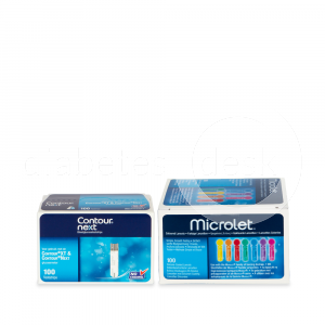 Ascensia Contour Next 100 strips + Microlet 100 lancetten
