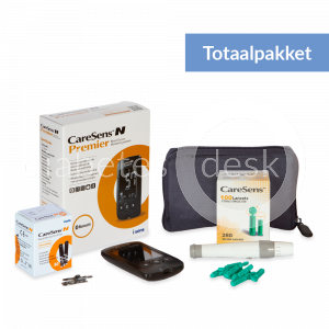 CareSens N Premier totaalpakket met 60 teststrips & 110 lancetten
