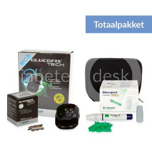Glucofix Tech Totaalpakket met 50 teststrips en 110 lancetten