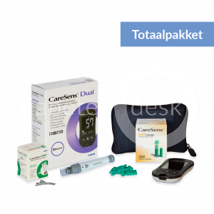 CareSens Dual totaalpakket met 60 glucose teststrips & 110 lancetten