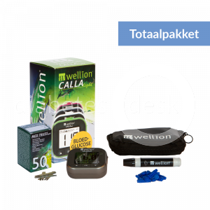 Wellion Calla Light totaalpakket met 50 teststrips en 10 lancetten